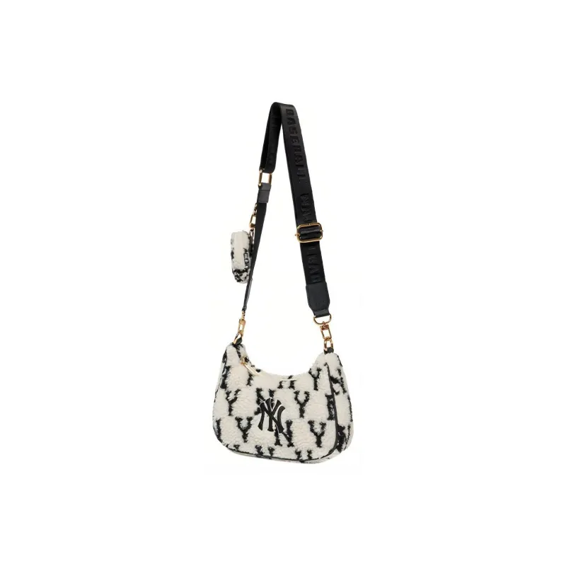 MLB Monogram Collection Polyester Combo Bag Crossbody Bag Shoulder Bag Regular Women's Black White-2