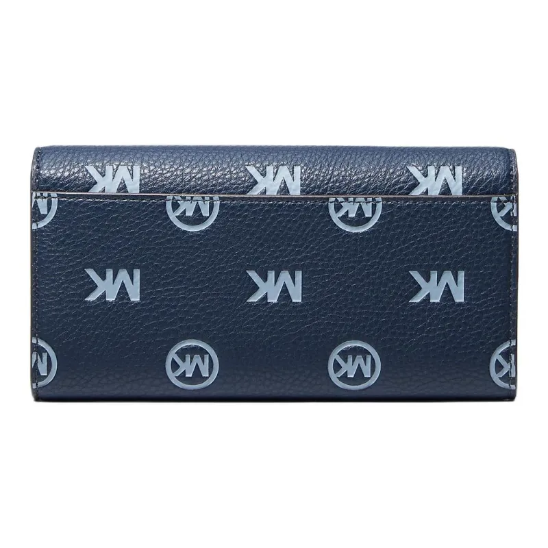 MICHAEL KORS Jet Set Travel Polyurethane Wallet Large Size Women's Marine Blue-1