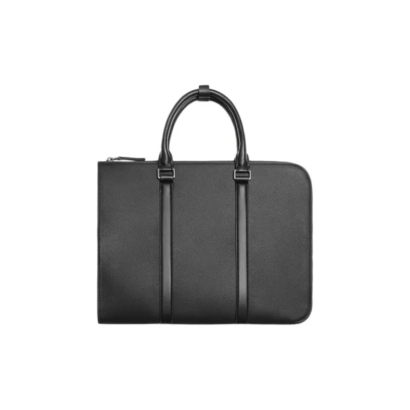 ZARA PU Polyurethane Handbags Briefcases Regular Men's Black-0