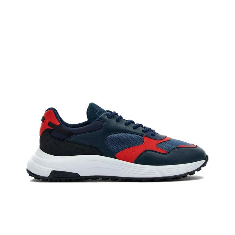 HOGAN Hyperlight Cushioning Anti-Slip And Wear-Resistant Low-Top Casual Shoes Men's Red Blue-1