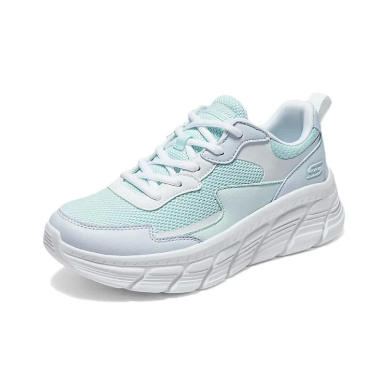Skechers Cushioning Wear Resistant Low Top Casual Shoes Women's Blue White-1
