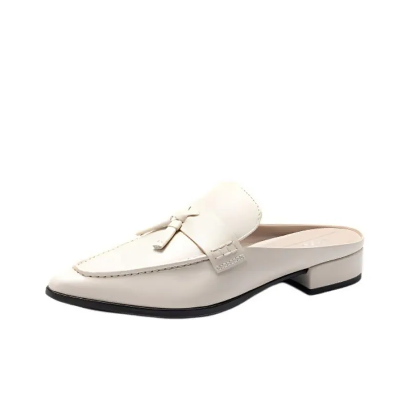 Ecco Wrap toe Slippers Women's White-1