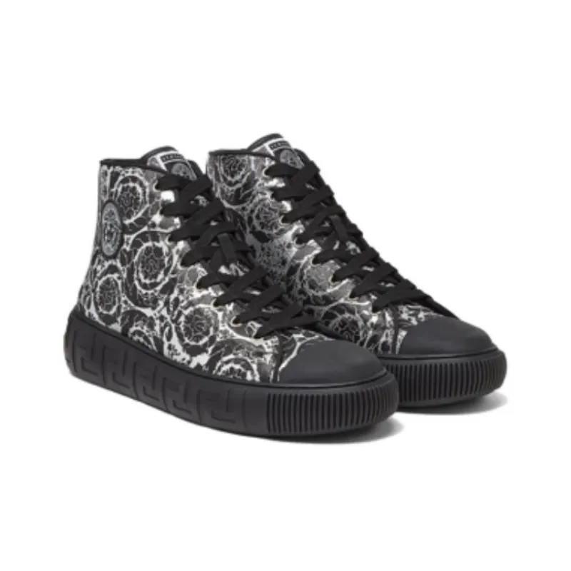 FANSIZHE High Top Stylish Skateboarding Shoes Men's Black-3