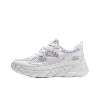 Skechers Cushioning Anti Slip And Wear Resistant Low Top Casual Shoes Women's Purple White
