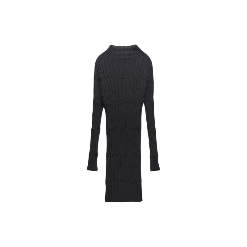 ZARA Long Sleeved Dress Women's Dark Gray-1