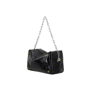 RFACTORY Cow Leather Shoulder Bag Small Size Unisex Black