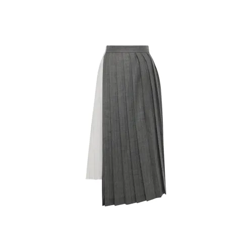 Sacai Casual Long Skirts Women's Gray White