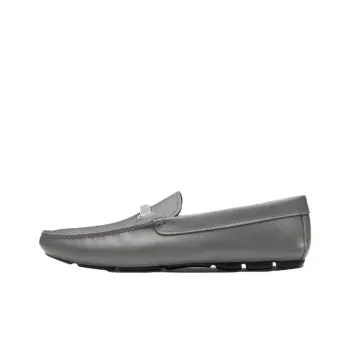 PRADA Saffiano Loafers Men's Gray