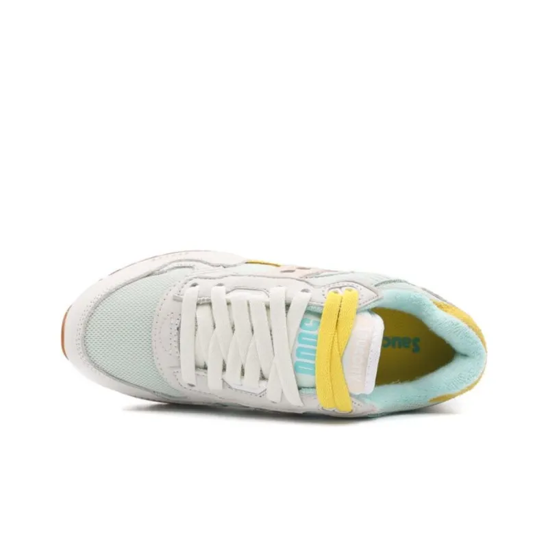 Saucony Shadow 5000 Unplugged Turquoise Yellow Women's-4