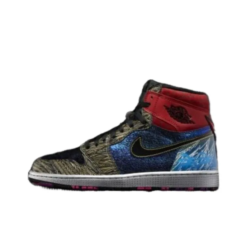 Jordan Air Jordan 1 Vintage Basketball Shoes Men High Top Yellow-0