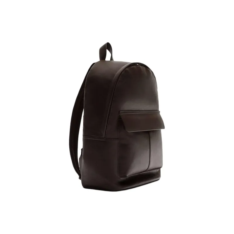 ZARA Polyurethane And Polyester Blend Backpack Men's Brown-1