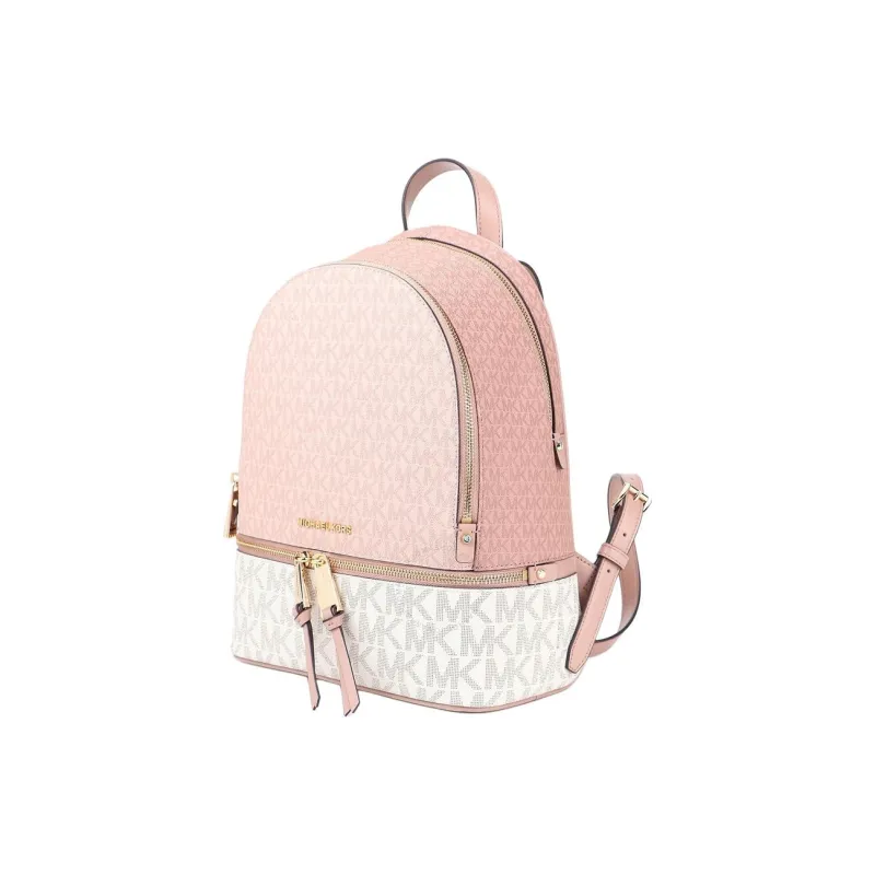 MICHAEL KORS Rhea Medium Color Block Logo Backpack-1