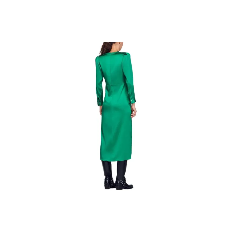 Sandro Long-Sleeved Dresses Women's Green-1