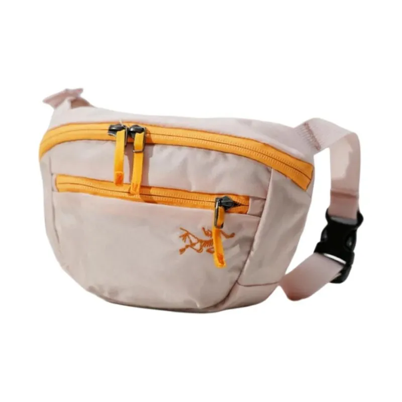Arcteryx Mantis Nylon Fabric One Shoulder Crossbody Fanny Pack Trumpets Unisex Sandstone Pink-1