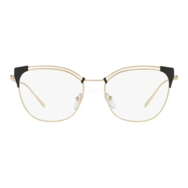 PRADA Metal Cat Eye Eyeglass Frames Unisex Gold-1