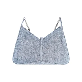 Givenchy Cut out Cotton With Leather Handbag, Shoulder Bag Women's Light Blue