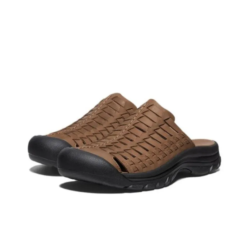 HYKE x KEEN San Juan 2 Slip Resistant Closed Toe Slippers Women's Brown Black-2