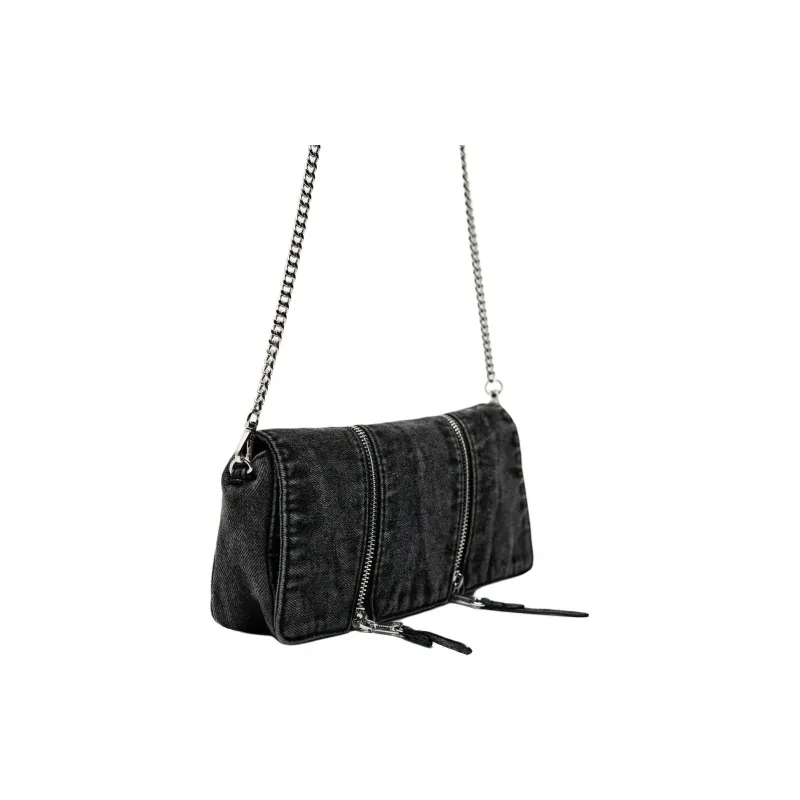 ZARA Polyurethane Shoulder Bag Crossbody Bag Medium Size Women's Denim Blue-3