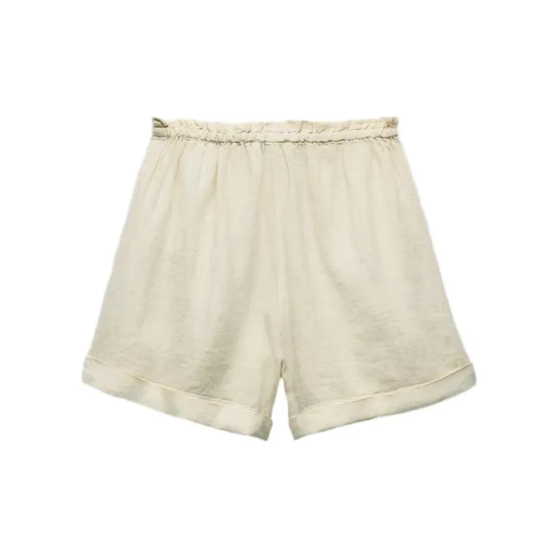 ZARA Casual Shorts Women's Light Yellow-1