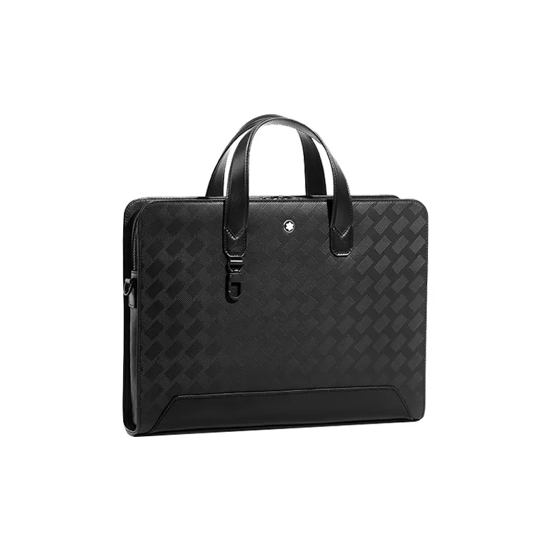 MONTBLANC Cow Leather Handbag, Shoulder Bag, Crossbody Bag, Briefcase Regular Men's Black-1