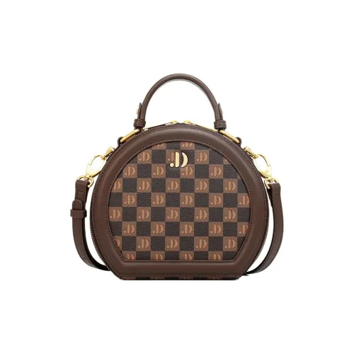 JANE DANCE PVC Semi-Circle Handbag Small Size Women's Dark Brown