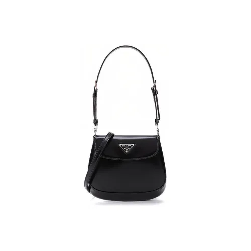 PRADA Cleo Leather Single-Shoulder Bag Mini Wmns  Black