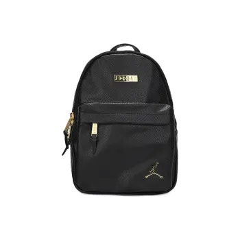 Jordan Leather Backpack Small Size Unisex Pure Black