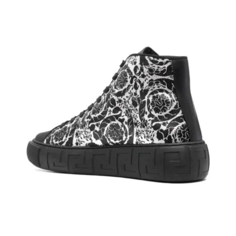 FANSIZHE High Top Stylish Skateboarding Shoes Men's Black-4