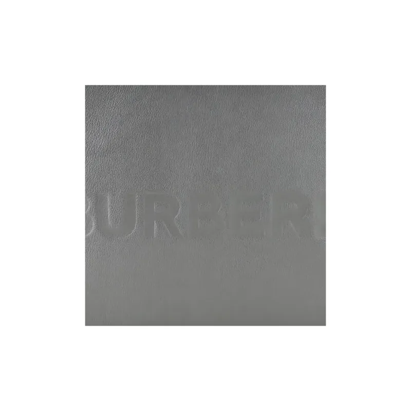 Burberry Embossed Leather Pouch Charcoal Grey-4