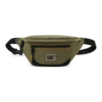 CAT Polyester Backpack, Crossbody Bag Unisex Green
