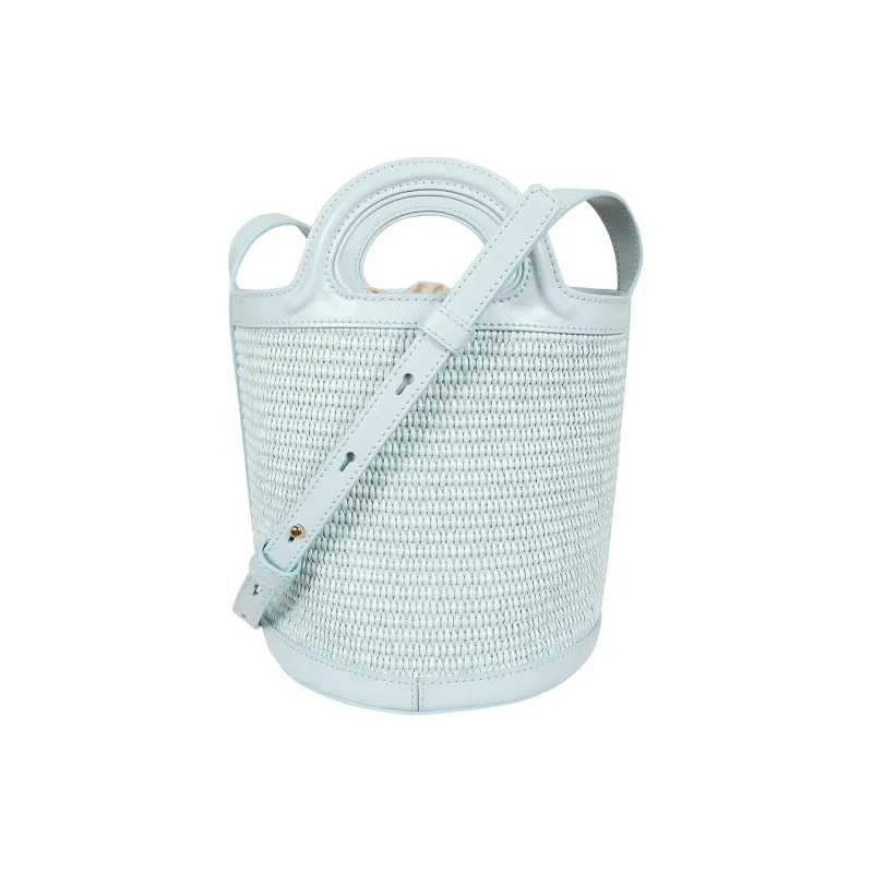 MARNI Cotton Bucket Bag, Shoulder Bag, Crossbody Bag, Handbag Mini Women's Light Mint-2