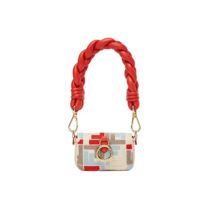 FENDI Baguette Canvas Baguette Bag One Shoulder Handbag Mini Women's Multicolor-2