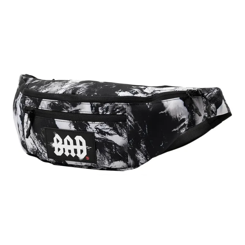 LiNing Fabric Sports Waist Bag Regular Unisex Black And White All Over Print Multicolor-0