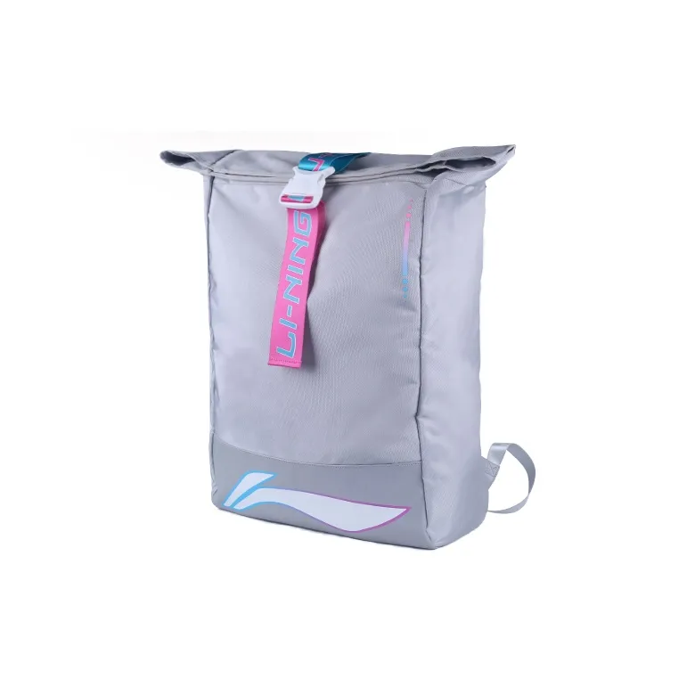 LiNing Fabric Blend Polyester Travel Bags Backpacks Large Size Men's Light Gray-1