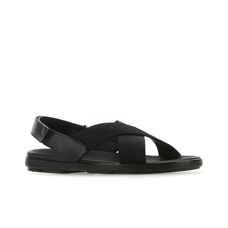PRADA One Strap Sandals Men's Black-2