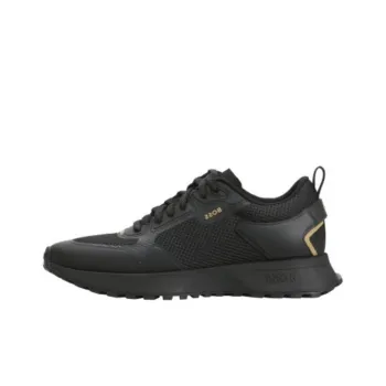 BOSS Mesh-embellished Low-top Sneakers