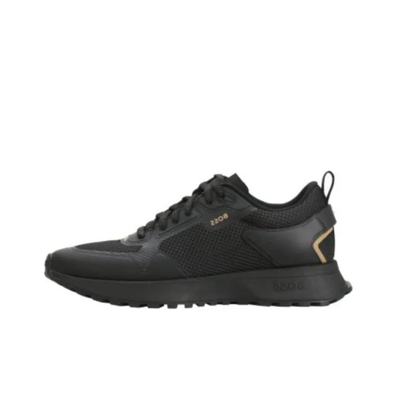 BOSS Mesh-embellished Low-top Sneakers-0