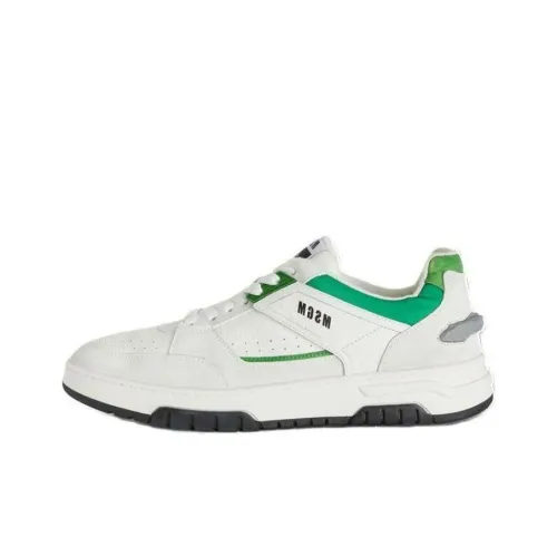 MSGM Panelled Leather Sneakers