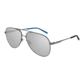 MONTBLANC Metal Aviator Sunglasses Men's Gray