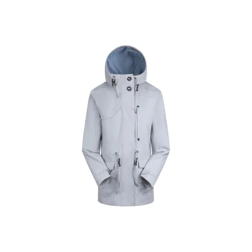 DECATHLON Windbreaker Jackets Women's Silver Gray