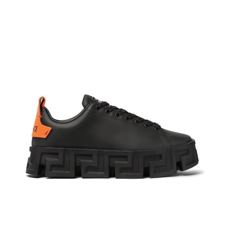 VERSACE Low Top Platform Shoes Men's Black-1