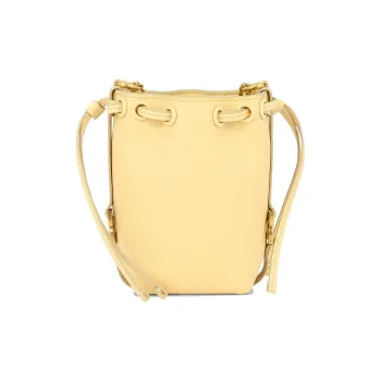 Chloe Marcie Grained Calfskin Bucket Bags Shoulder Bag Crossbody Bag Extra Mini Women's Light Yellow