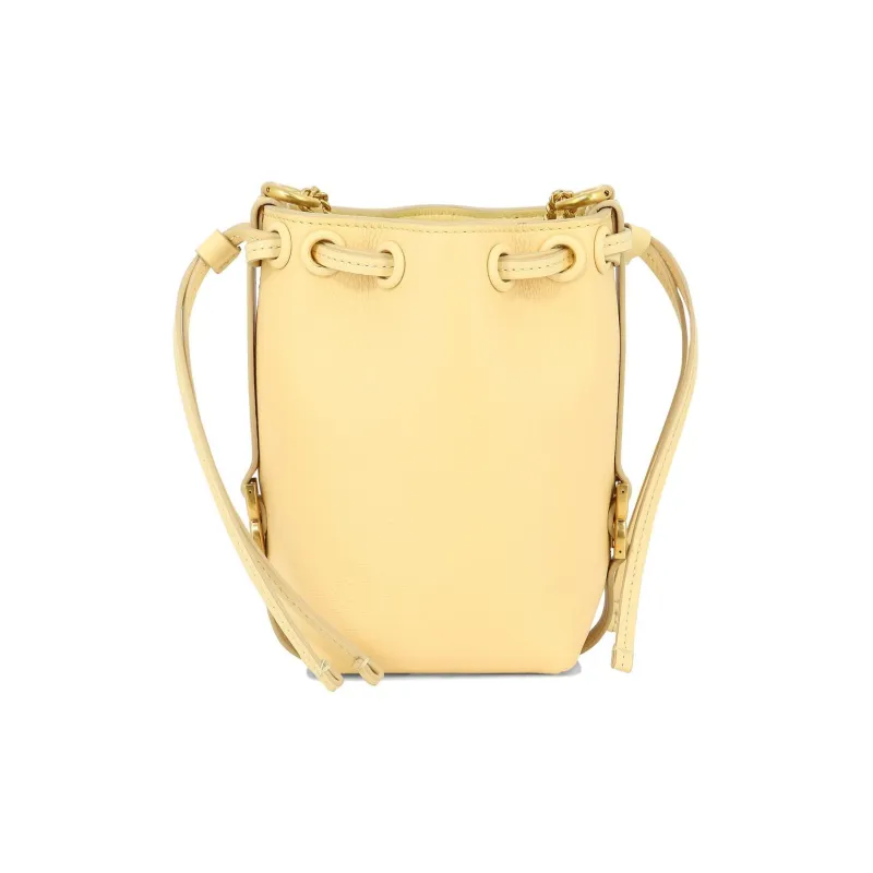 Chloe Marcie Grained Calfskin Bucket Bags Shoulder Bag Crossbody Bag Extra Mini Women's Light Yellow-0