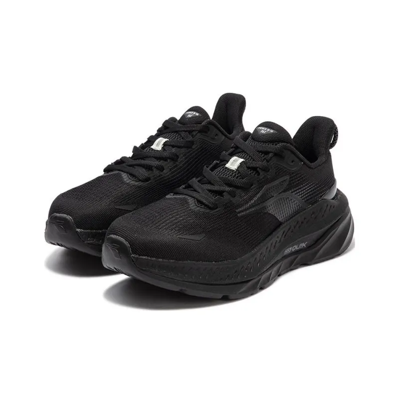 361° Red Flame 3 Anti Slip Wear Resistant Low Top Running Shoes Women's Black Gray-1