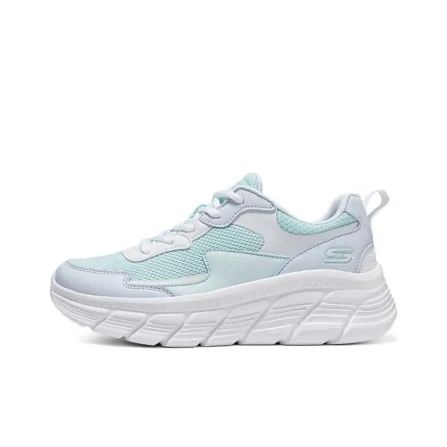 Skechers Cushioning Wear Resistant Low Top Casual Shoes Women's Blue White