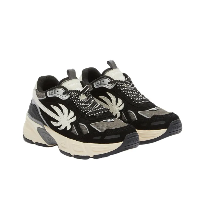 PALM ANGELS The Palm Runner Black White-2