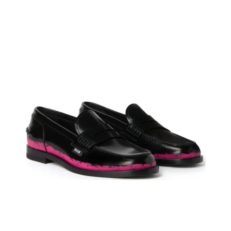 MSGM Penny-slot Leather Loafers-2