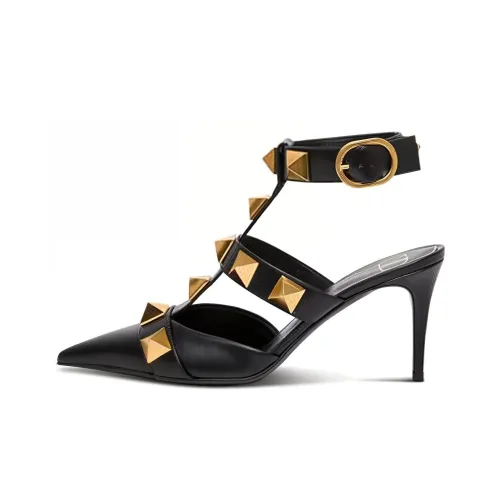 Valentino Roman Stud High Heels Women's Black