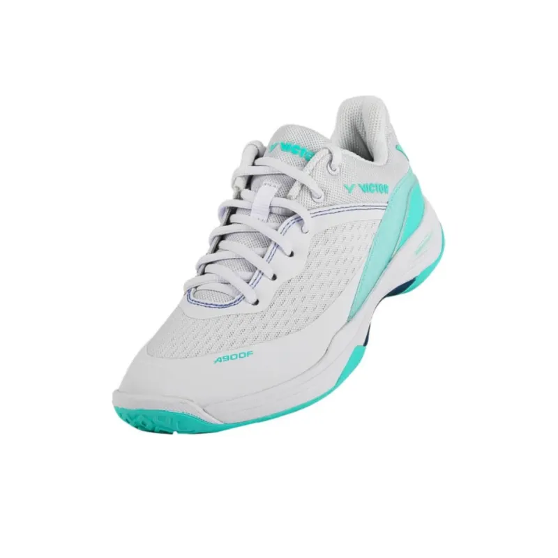 VICTOR Durable Breathable Low Top Badminton Shoes Women's Gray Cyan-2