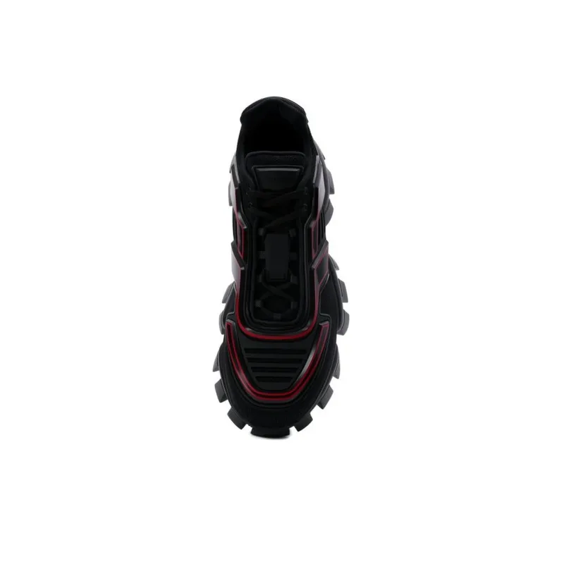 PRADA Cloudbust Thunder Knit 'Black Red'-5